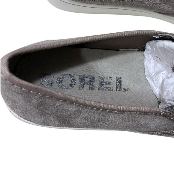 Sorel Women's Campsneak Slip-On Suede Sneakers Women’s 10 Dove Grey Comfort NEW - Picture 3 of 6
